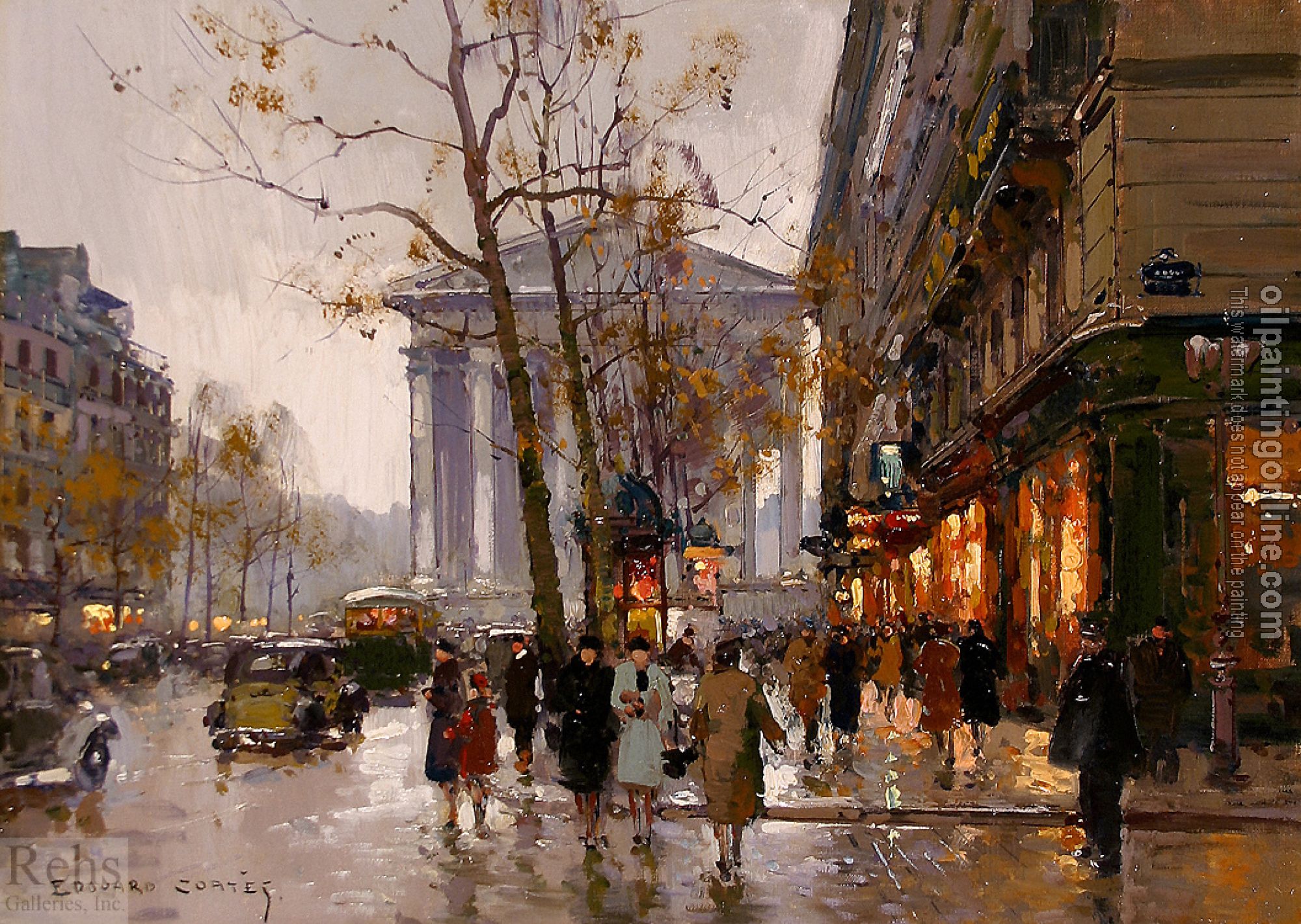 Edouard Cortes - Madeleine and Rue Royale, Paris